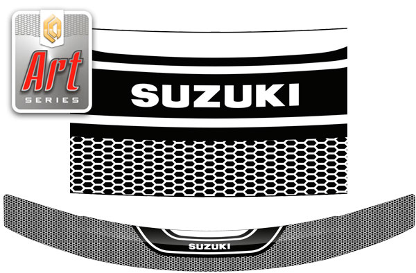 Дефлектор капота (Серия "Art" черная) Suzuki Grand Vitara 3 Door