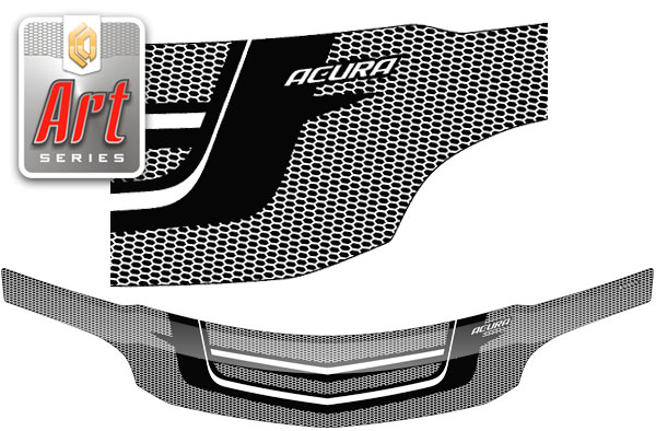 Дефлектор капота (Серия "Art" графит) Acura MDX 