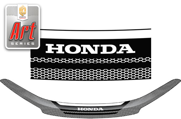 Дефлектор капота (Серия "Art" графит) Honda CR-V 
