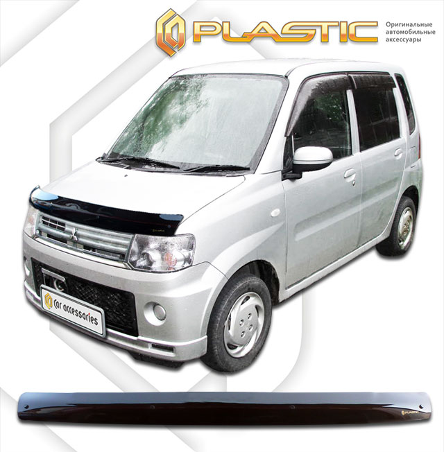 Дефлектор капота (Серия "Хром" серебро) Mitsubishi Toppo 