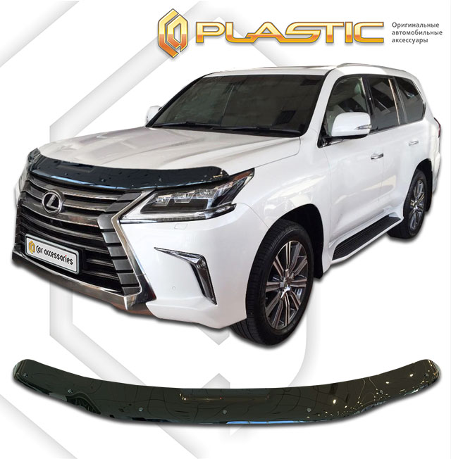 Дефлектор капота (Classic черный) Lexus LX500d IV поколение, джип/suv 5 дв. 