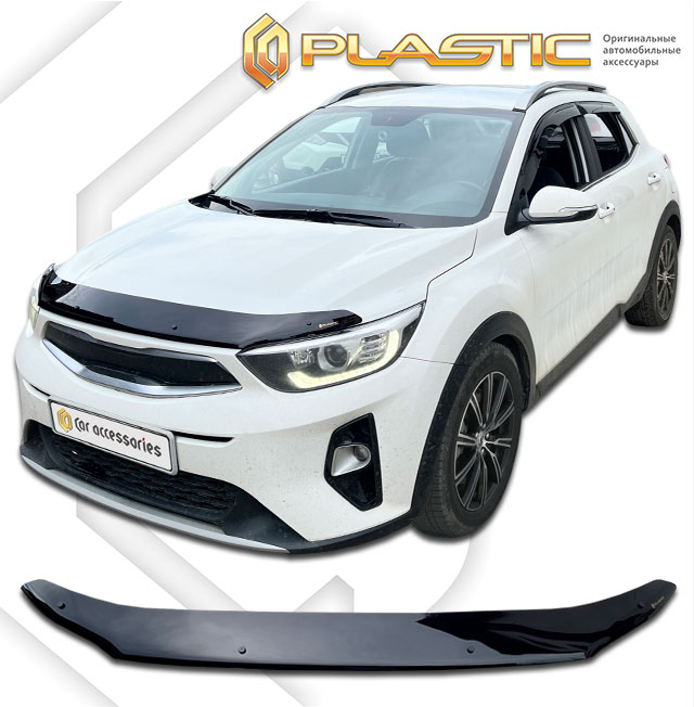Дефлектор капота (Classic черный) Kia Stonic I поколение, джип/suv 5 дв., рынок Южной Кореи 