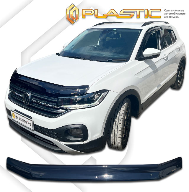 Дефлектор капота (Classic черный) Volkswagen T-Cross I поколение, I поколение рест., джип/suv 5 дв.