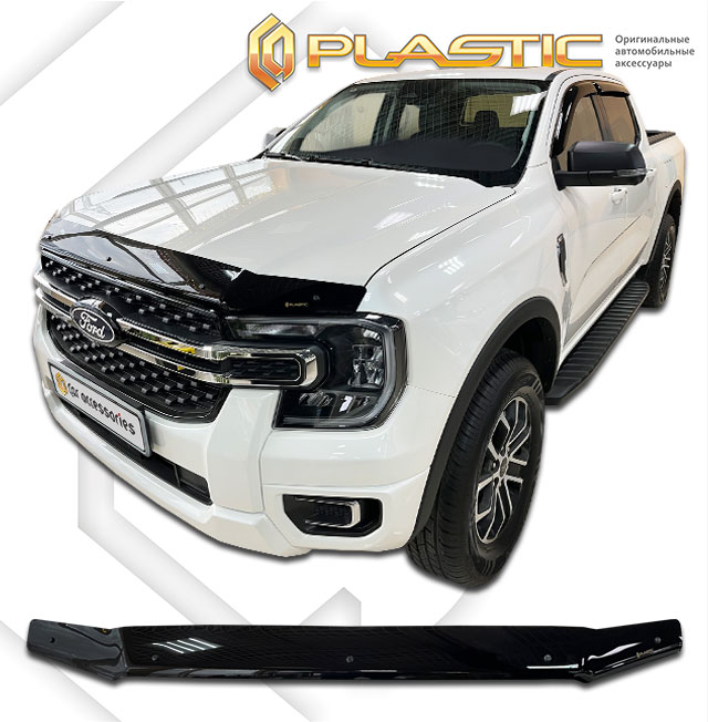 Дефлектор капота (Classic черный) Ford Ranger IV поколение, пикап