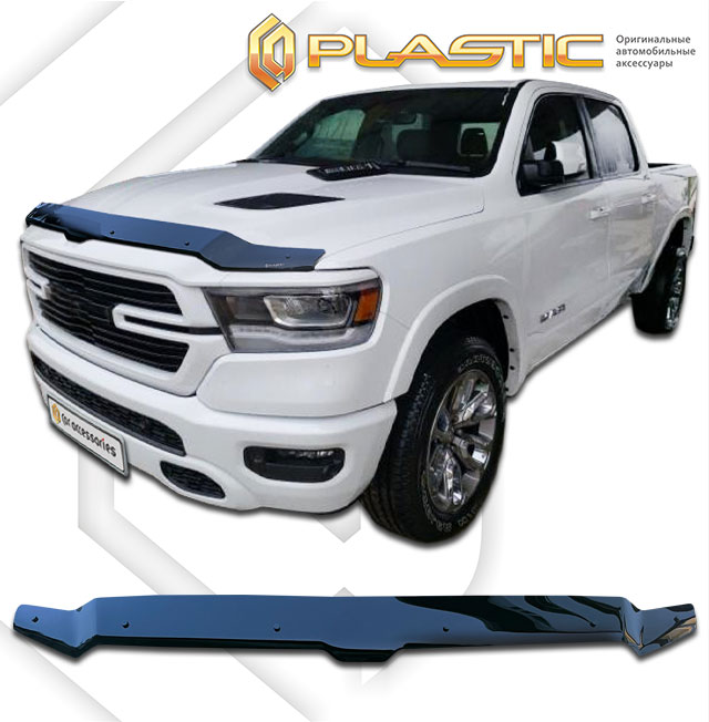 Дефлектор капота (Classic черный) Dodge Ram 1500V V поколение, пикап, Crew Cab, Short Box
