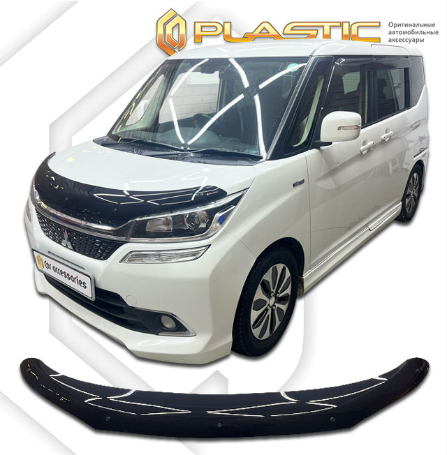 Дефлектор капота (Classic черный) Mitsubishi Delica D:2 II поколение, хэтчбек 5 дв., комплектация Custom