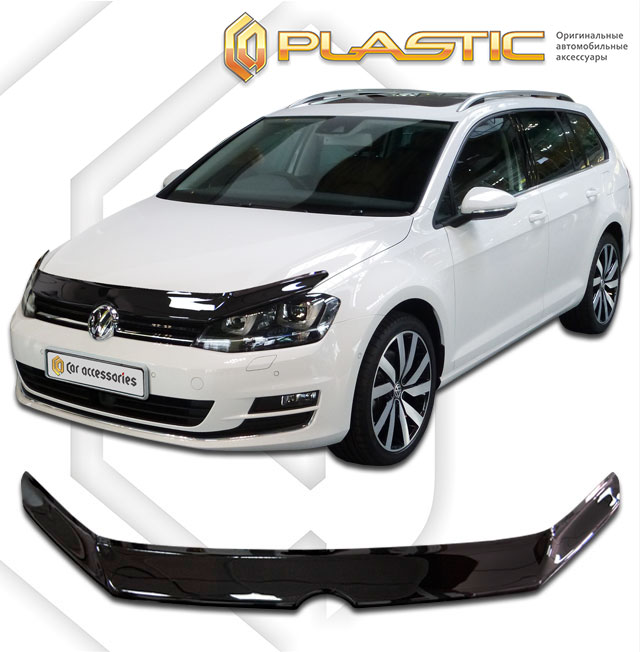Дефлектор капота (Classic черный) Volkswagen Golf VII поколение, универсал