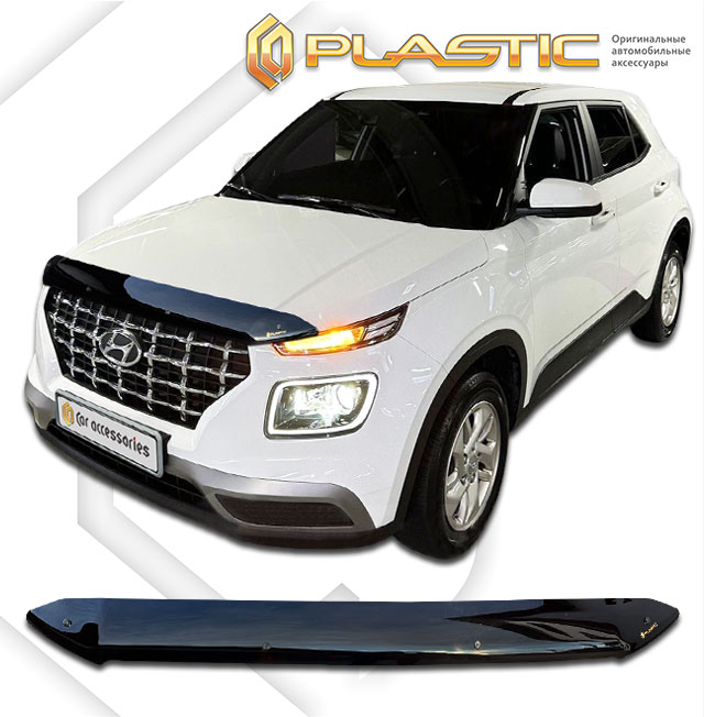 Дефлектор капота (Classic черный) Hyundai Venue I поколение, джип/suv 5 дв.