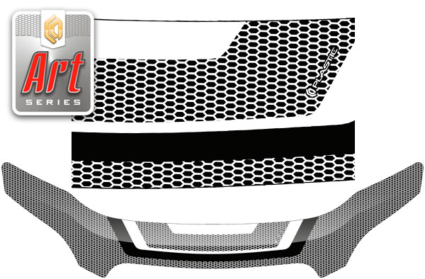 Дефлектор капота (Серия "Art" черная) Subaru Legacy Cедан