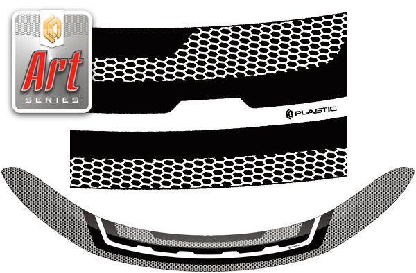 Дефлектор капота (Серия "Art" черная) Suzuki Vitara IV поколение, джип/suv 5 дв., рынок РФ 
