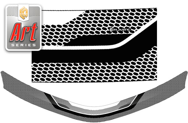 Дефлектор капота (Серия "Art" черная) Toyota Corolla Axio