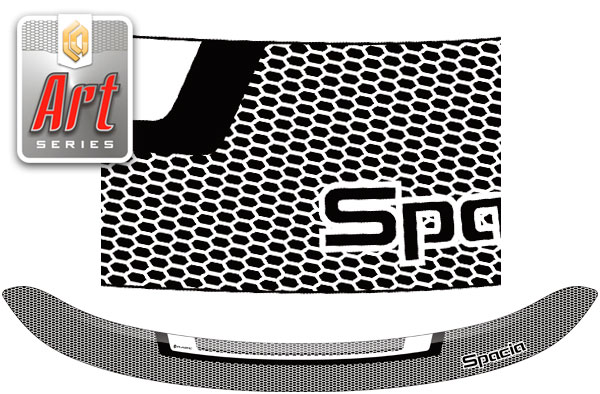 Дефлектор капота (Серия "Art" черная) Suzuki Spacia Custom Concept, Custom Hybrid XS