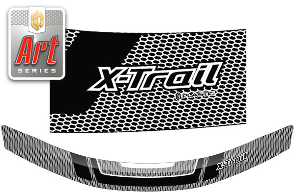Дефлектор капота (Серия "Art" графит) Nissan X-Trail 