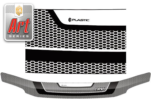 Дефлектор капота (Серия "Art" графит) Honda CR-V 