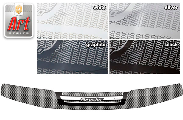 Дефлектор капота (Серия "Art" графит) Subaru Forester 