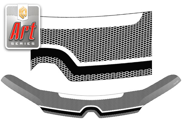 Дефлектор капота (Серия "Art" серебро) Renault Sandero Stepway 