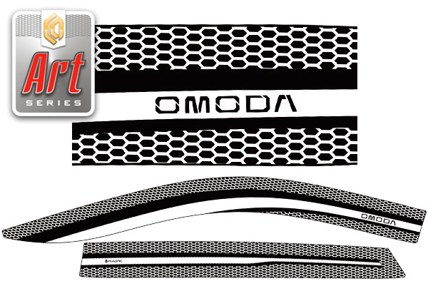 Ветровики дверей (Серия "Art" черная) Omoda C5 I поколение