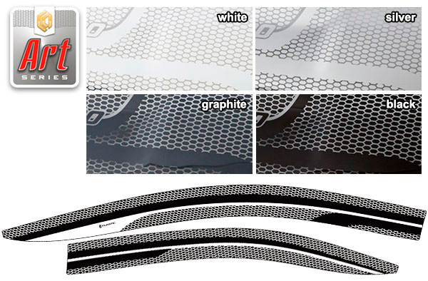 Ветровики дверей (Серия "Art" графит) Toyota Corolla XII поколение, седан, рынок Японии